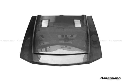 2005-2009 Ford Mustang GT/V6 Black Momba BC1 Style Hood - Carbonado Aero