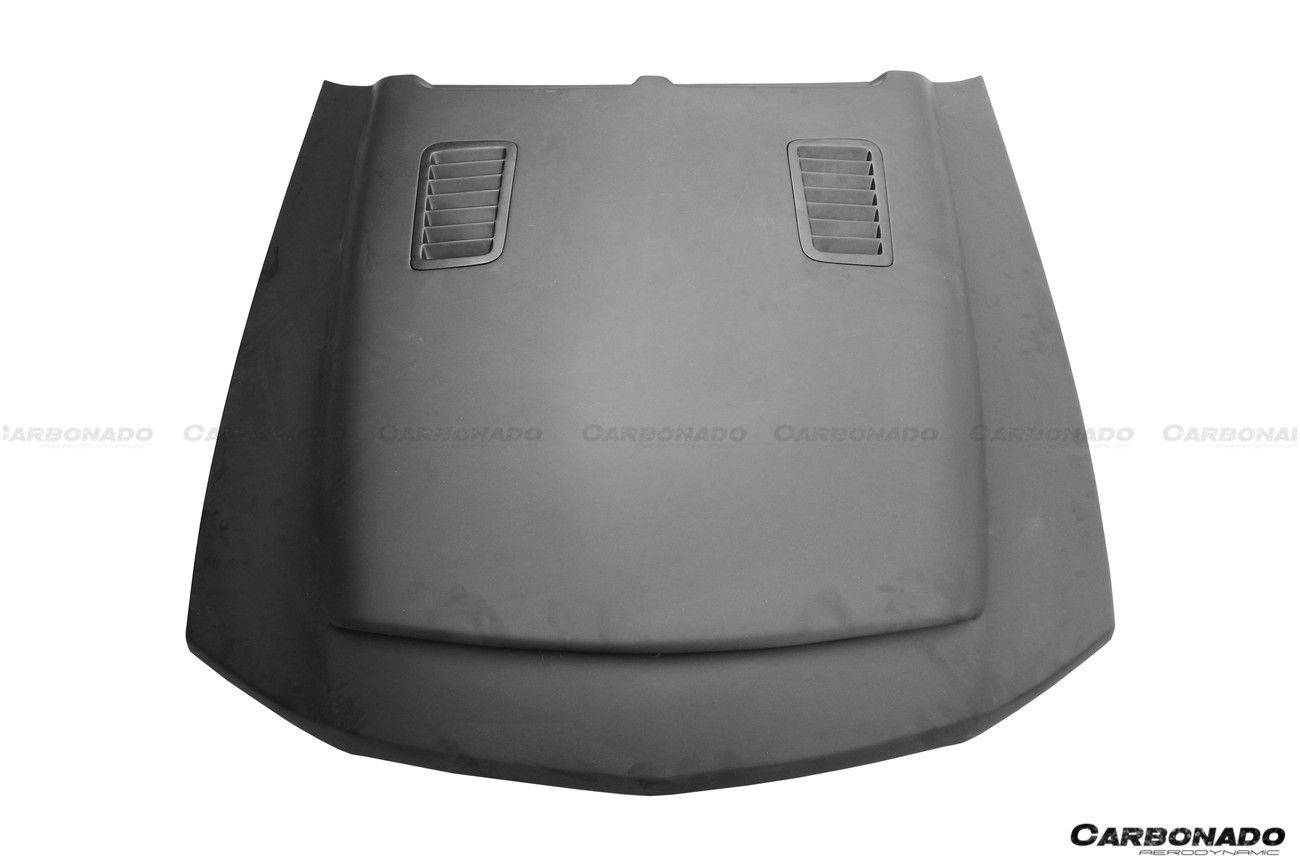 2005-2009 Ford Mustang GT/V6 Black Momba BC1 Style Hood - Carbonado Aero