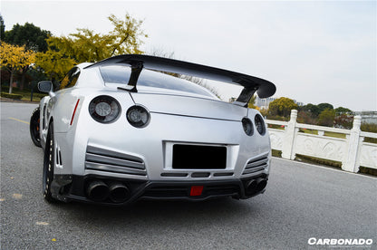 2008-2016 Nissan GTR R35 CBA/DBA VA Style Rear Bumper with Diffuser - Carbonado