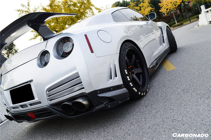 2008-2016 Nissan GTR R35 CBA/DBA VA Style Rear Bumper with Diffuser - Carbonado