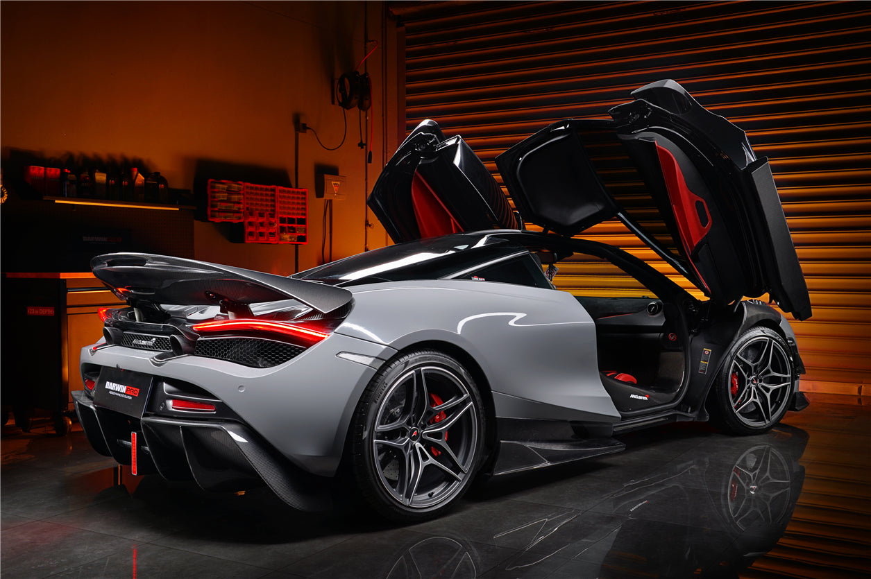 2017-2021 McLaren 720s Se²NWB Style Carbon Fiber Side Skirts - DarwinPRO Aerodynamics