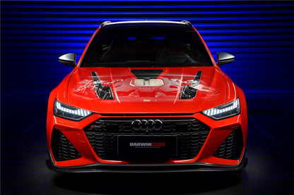 2019-2023 Audi RS6 Avant C8 IMP Performance Partial Carbon Fiber Hood - DarwinPRO Aerodynamics