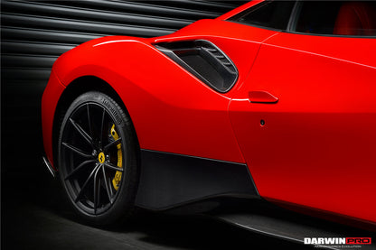 2015-2020 Ferrari 488 GTB/Spyder Pista Style Quarter Panel Side Scoops - DarwinPRO Aerodynamics