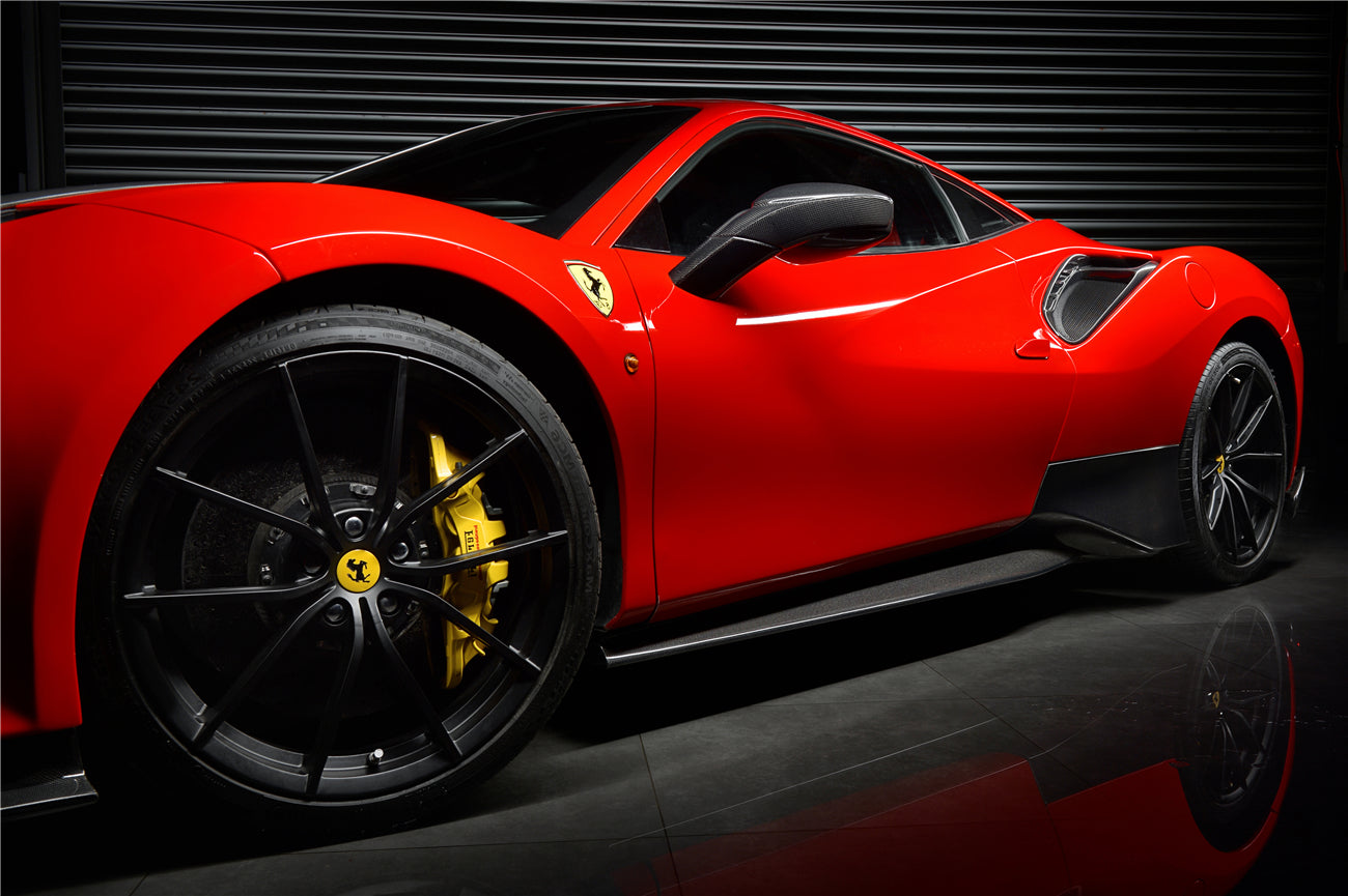 2015-2020 Ferrari 488 GTB & Spider Pista Style Side Skirts - DarwinPRO Aerodynamics