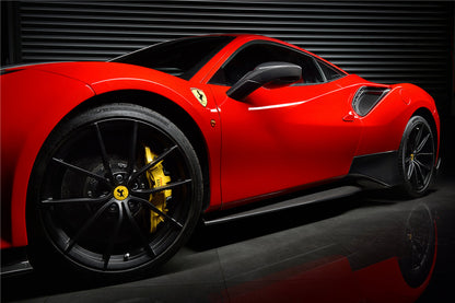 2015-2020 Ferrari 488 GTB & Spider Pista Style Side Skirts - DarwinPRO Aerodynamics
