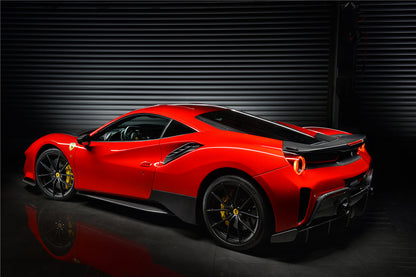 2015-2020 Ferrari 488 GTB Pista Style Rear Bumper & Wing - DarwinPRO Aerodynamics