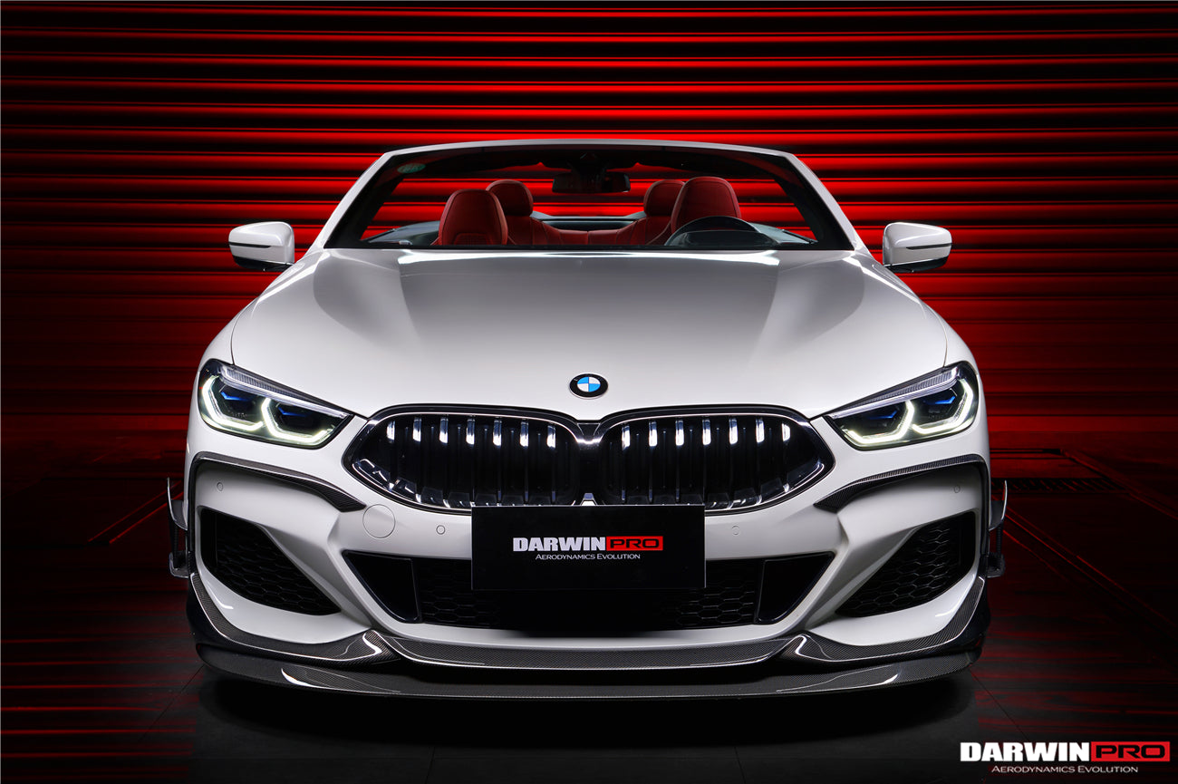 2018-2022 BMW 8 Series G14 Convertible/G15 Coupe/G16 4DR-Gran Coupe 840/850 IMP Performance Carbon Fiber Front Bumper Canards - DarwinPRO Aerodynamics