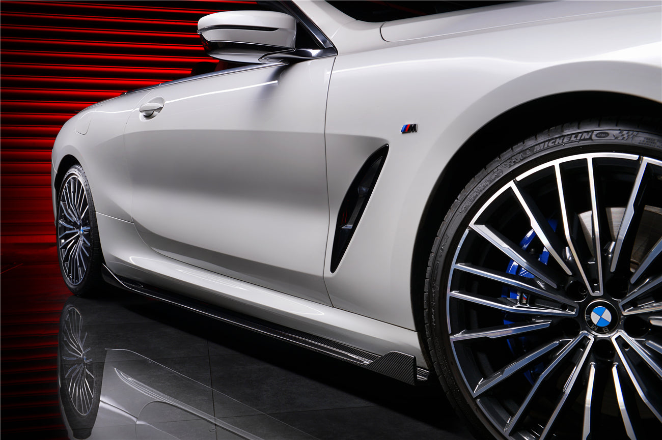 2018-2022 BMW 8 Series G14 Convertible/G15 Coupe IMP Performance Carbon Fiber Side Skirts (Add On) - DarwinPRO Aerodynamics