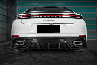 2024-2026 Porsche Panamera 976 KDA Style Autoclave Carbon Fiber Rear Diffuser Lip | Fits S, 4, 4S, E-Hybrid, 4 E-Hybrid, Sport Turismo, Turbo, Turbo s, GTS, Turbo E-Hybrid, Turbo s E-Hybrid
