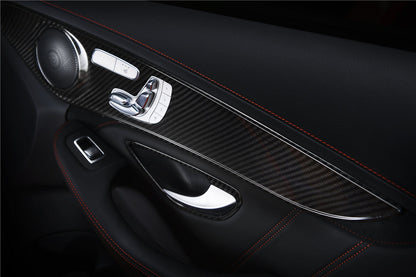 2015-2021 Mercedes Benz W205 C63/S AMG Sedan Carbon Fiber Interior Door Panel Trim Cover Strip - DarwinPRO Aerodynamics