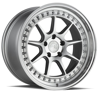Aodhan DS-X Silver w/Machined Face - 18x9.5 +22 5x114.3 (Square Set of 4)