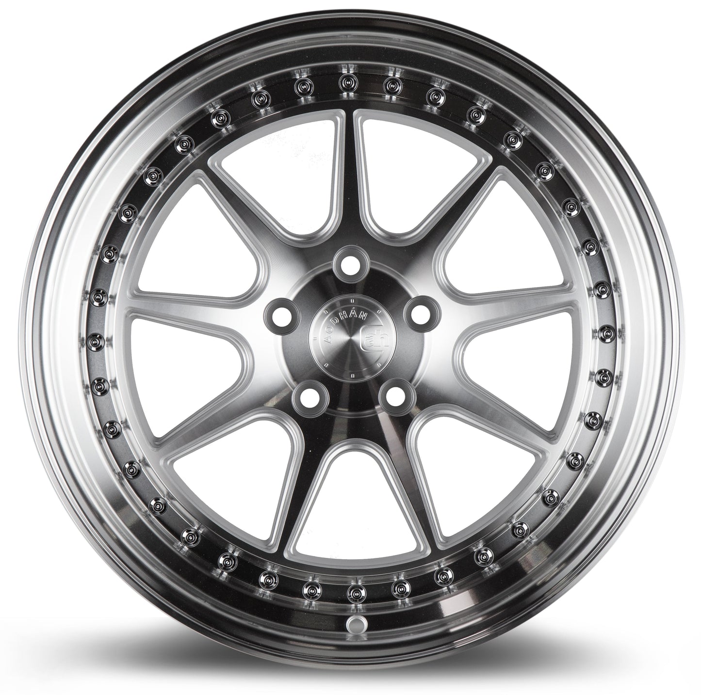 Aodhan DS-X Silver w/Machined Face - 18x9.5 +30 / 18x10.5 +22 5x114.3 (Staggered Set of 4)