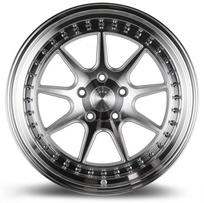 Aodhan DS-X Silver w/Machined Face - 19x9.5 +22 / 19x11 +15 5x114.3 (Staggered Set of 4)