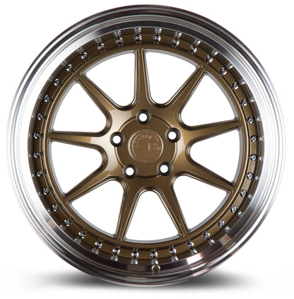 Aodhan DS-X Bronze w/Machined Lip - 18x10.5 +22 5x114.3 (Square Set of 4)