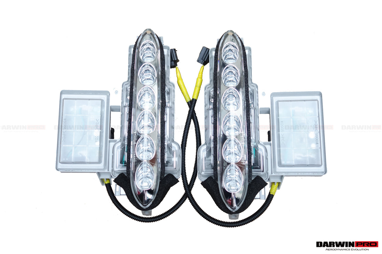 2012-2016 Nissan GTR R35 DBA Front Bumper LED Day Running Lights - DarwinPRO Aerodynamics