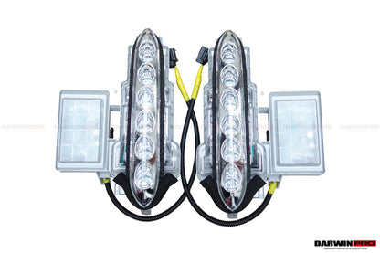 2012-2016 Nissan GTR R35 DBA Front Bumper LED Day Running Lights - DarwinPRO Aerodynamics