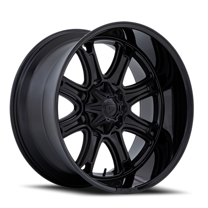 Fuel Off-Road Darkstar FC853MB 24x12 -44 8x180mm 124.2mm Matte Black Gloss Black Lip