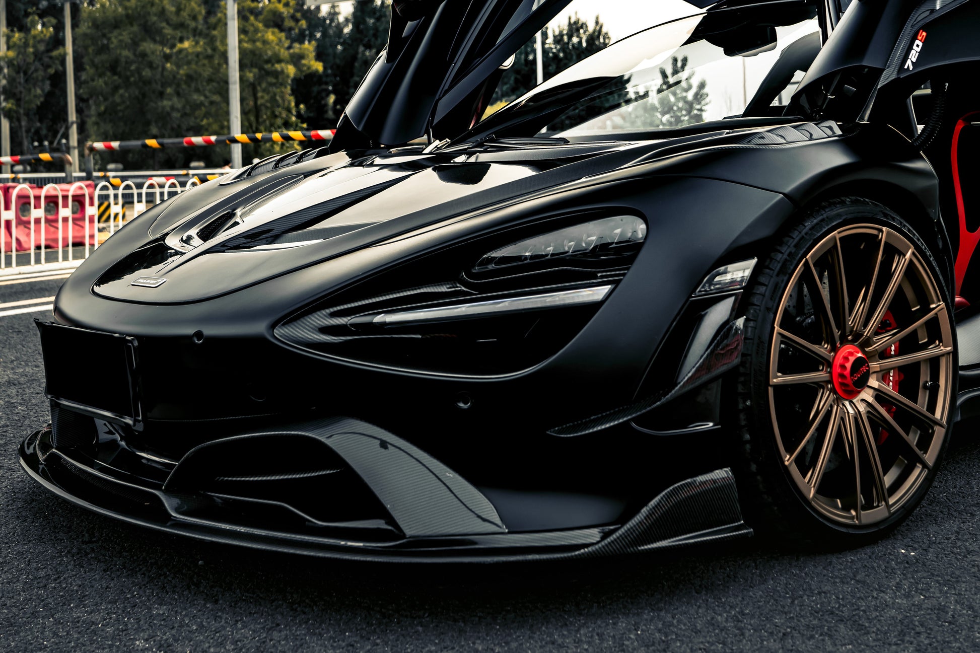2017-2023 McLaren 720s Se²NWB Style Carbon Fiber Front Bumper Canards - DarwinPRO Aerodynamics