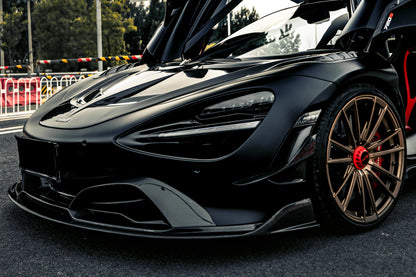 2017-2023 McLaren 720s Se²NWB Style Carbon Fiber Front Bumper Canards - DarwinPRO Aerodynamics