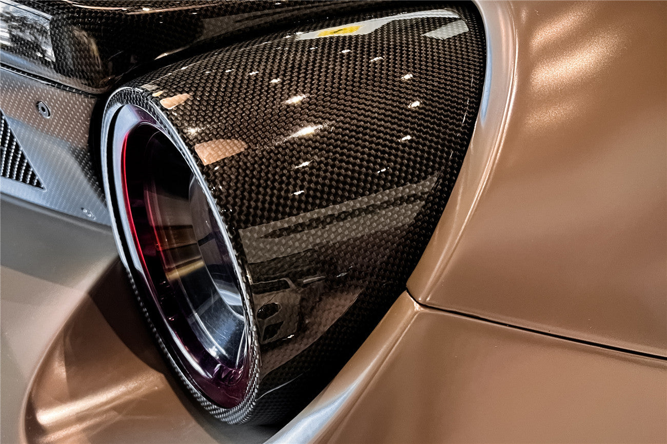 2015-2020 Ferrari 488 GTB & Spider BKSS Style Tail Light Covers - DarwinPRO Aerodynamics