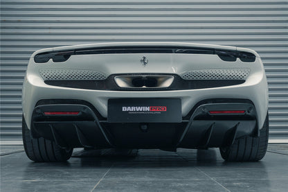 2022-UP Ferrari 296 GTB (Type F171) OE Style Carbon Fiber Rear Diffuser - DarwinPRO Aerodynamics