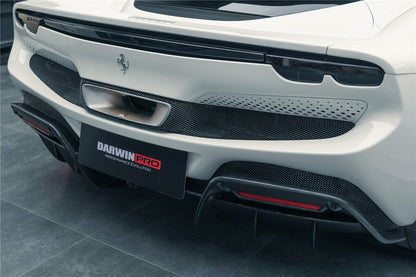 2022-UP Ferrari 296 GTB (Type F171) OE Style Carbon Fiber Rear Bumper w/ Diffuser - DarwinPRO Aerodynamics
