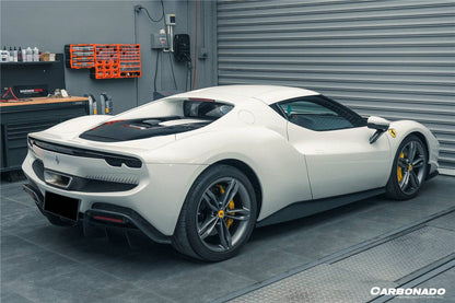 2022-UP Ferrari 296 GTB OE Style Carbon Fiber Rear Diffuser - Carbonado Aero