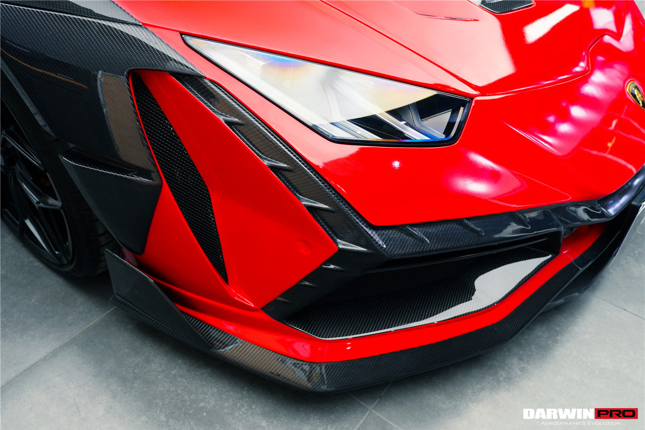 DarwinPRO 2015-2025 Lamborghini Huracan LP610 & LP580 & EVO & Tecnica BKSSII Style Front Bumper - DarwinPRO Aerodynamics