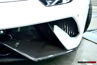 2015-2025 Lamborghini Huracan LP610 & LP580 & EVO & Tecnica Performante Style Partial Carbon Front Bumper - DarwinPRO Aerodynamics