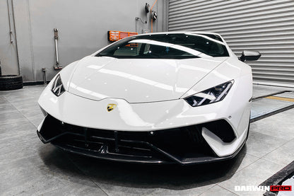 2015-2025 Lamborghini Huracan LP610 & LP580 & EVO & Tecnica Performante Style Partial Carbon Front Bumper - DarwinPRO Aerodynamics
