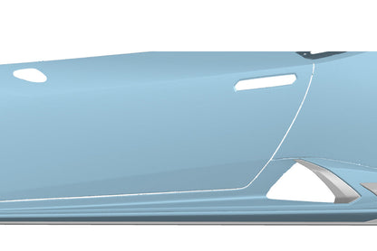 DarwinPRO 2019-2025 Lamborghini Huracan EVO AD Style Dry Carbon Side Skirts Vent Trims - DarwinPRO Aerodynamics