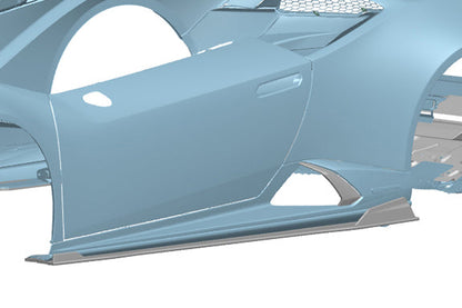 DarwinPRO 2019-2025 Lamborghini Huracan EVO ADV1 Style Dry Carbon Side Skirts - DarwinPRO Aerodynamics