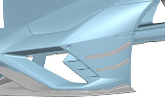DarwinPRO 2019-2025 Lamborghini Huracan EVO RWD AD Style Dry Carbon Front Bumper Canards - DarwinPRO Aerodynamics