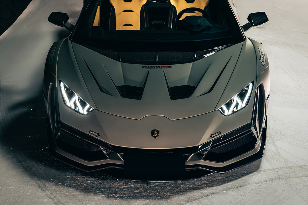 DarwinPRO 2015-2025 Lamborghini Huracan LP610 & LP580 & EVO & Tecnica BKSSII Style Hood - DarwinPRO Aerodynamics