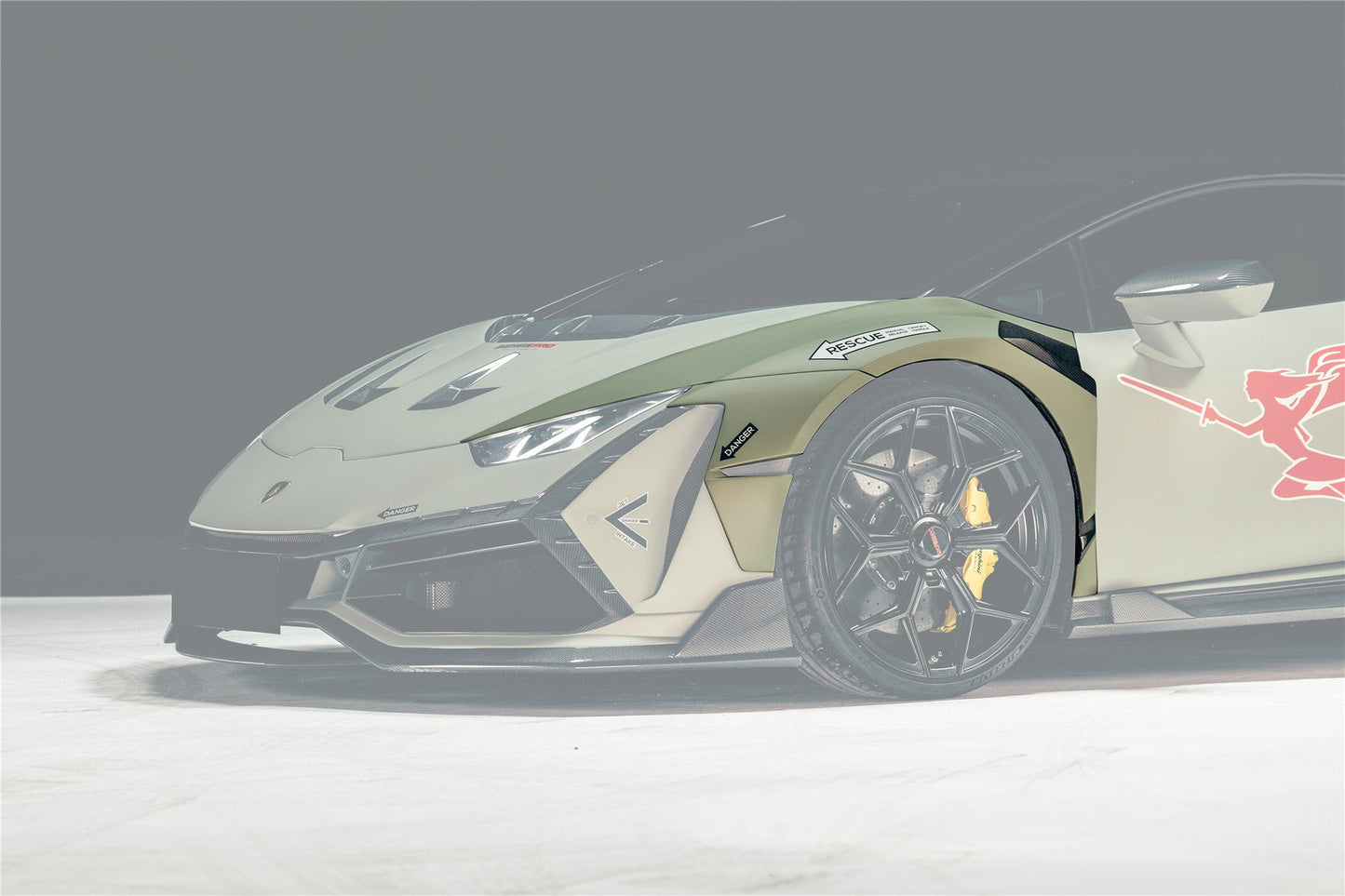 DarwinPRO 2015-2025 Lamborghini Huracan LP610 & LP580 & EVO & Tecnica BKSSII Style Front Wide Fender - DarwinPRO Aerodynamics