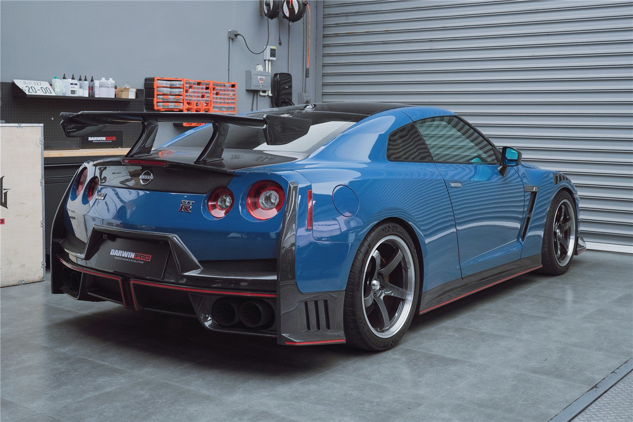 2008-2023 Nissan GTR R35 CBA DBA EBA 2024-Nismo Style Part Carbon Fiber Rear Bumper With Black Light - DarwinPRO Aerodynamics