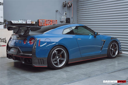 2008-2024 Nissan GTR R35 CBA/DBA/EBA 2024-Nismo Style Part Carbon Fiber Rear Bumper W/ Black Light - DarwinPRO Aerodynamics