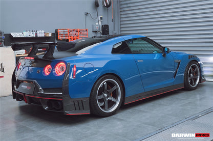 2008-2023 Nissan GTR R35 CBA DBA EBA 2024-Nismo Style Part Carbon Fiber Rear Bumper With Black Light - DarwinPRO Aerodynamics