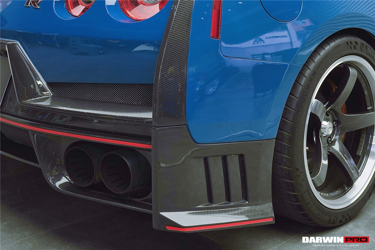 2008-2023 Nissan GTR R35 CBA DBA EBA 2024-Nismo Style Part Carbon Fiber Rear Bumper With Black Light - DarwinPRO Aerodynamics