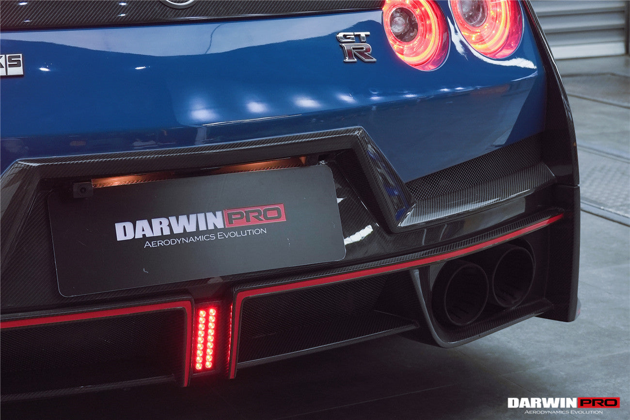 2008-2023 Nissan GTR R35 CBA DBA EBA 2024-Nismo Style Part Carbon Fiber Rear Bumper With Black Light - DarwinPRO Aerodynamics