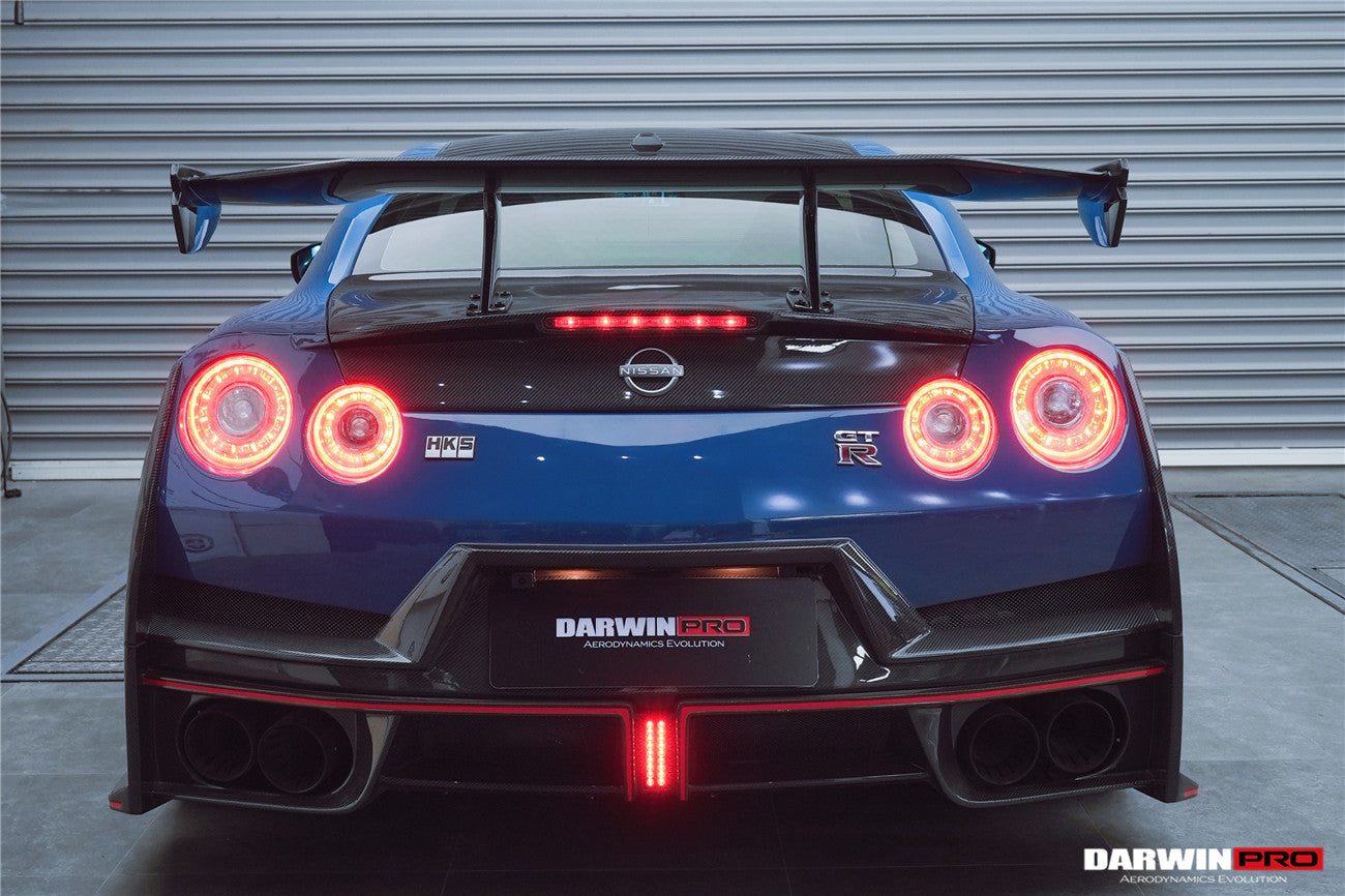 2008-2023 Nissan GTR R35 CBA DBA EBA 2024-Nismo Style Part Carbon Fiber Rear Bumper With Black Light - DarwinPRO Aerodynamics