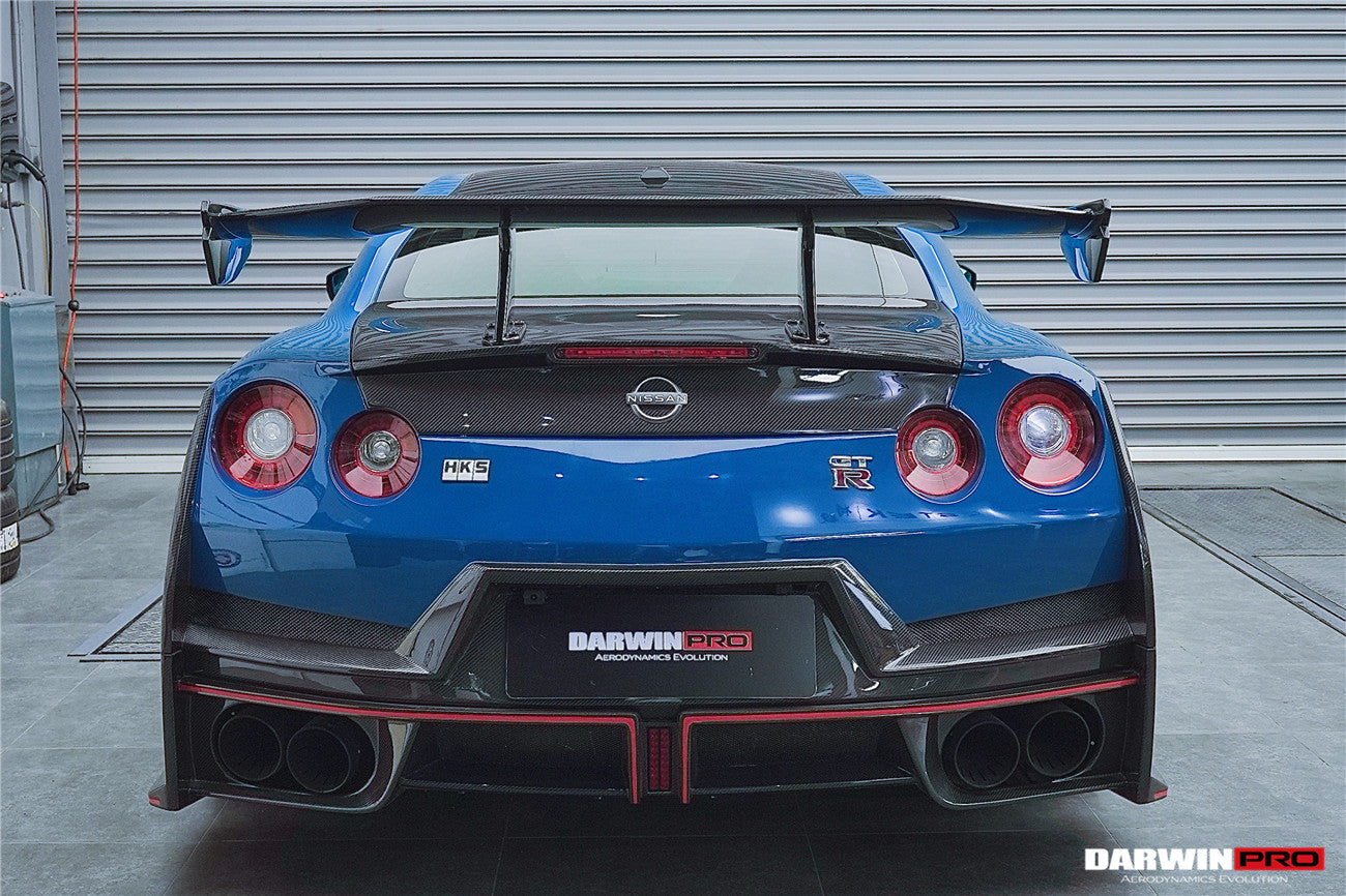 2008-2023 Nissan GTR R35 CBA DBA EBA 2024-Nismo Style Part Carbon Fiber Rear Bumper With Black Light - DarwinPRO Aerodynamics
