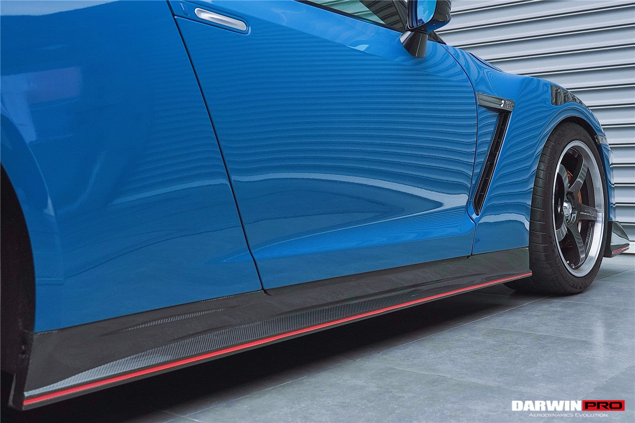 2008-2023 Nissan GTR R35 CBA DBA EBA 2024-Nismo Style Carbon Fiber Side Skirts - DarwinPRO Aerodynamics