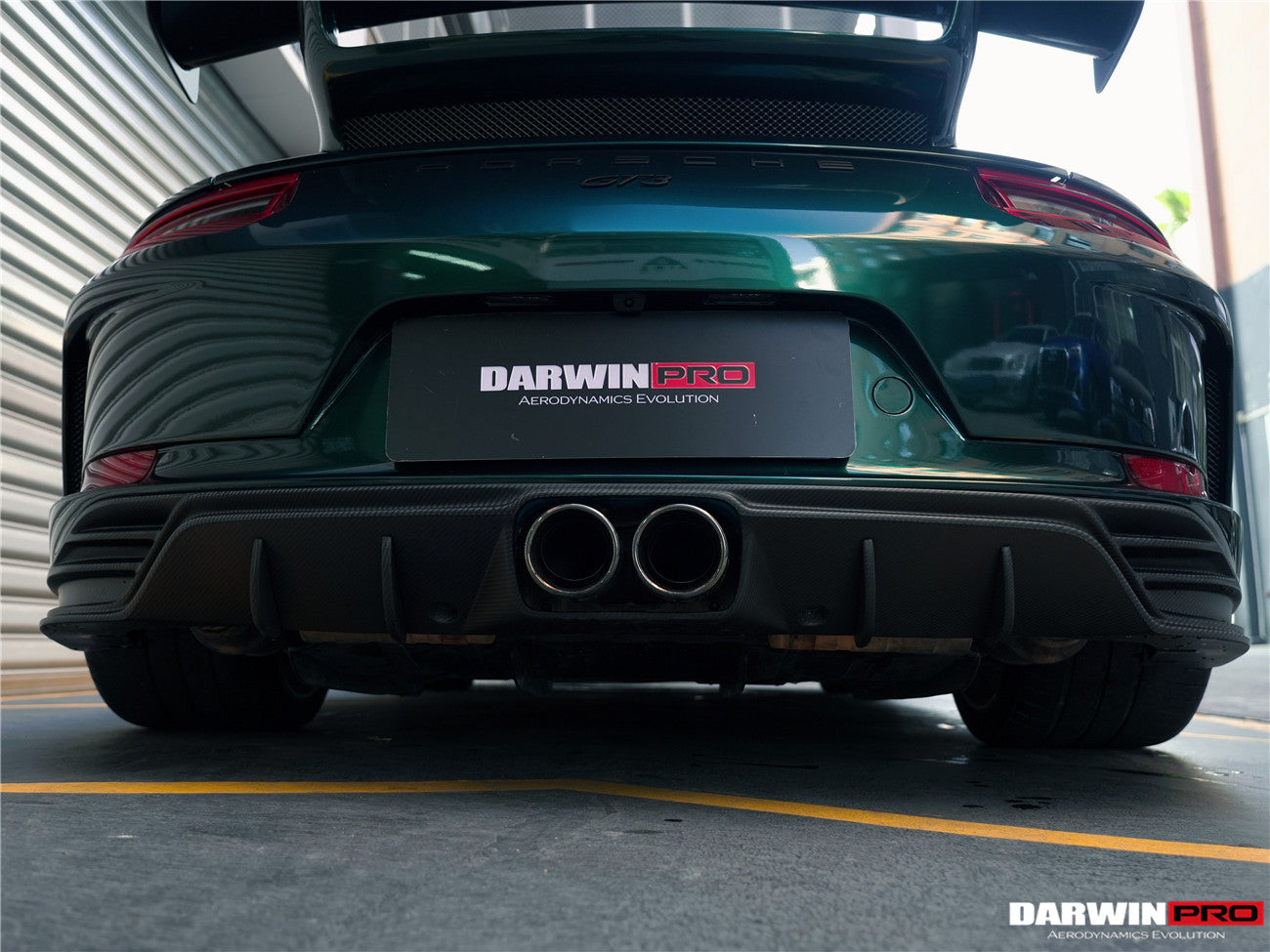2017-2019 Porsche 911 991.2 GT3 Only BKSS Style Carbon Fiber Rear Lip Diffuser - DarwinPRO Aerodynamics