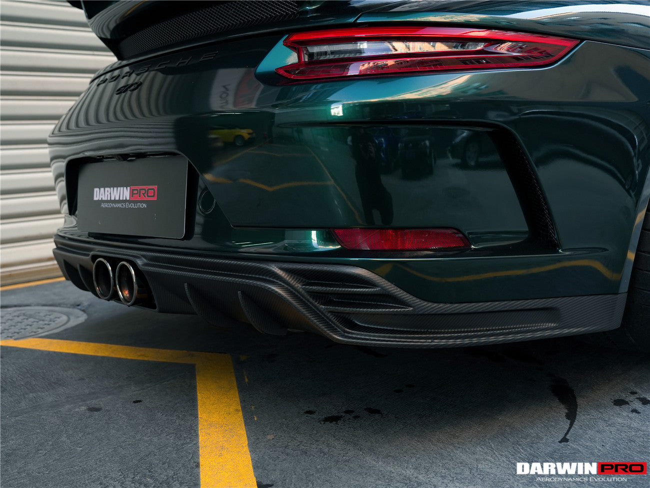 2017-2019 Porsche 911 991.2 GT3 Only BKSS Style Carbon Fiber Rear Lip Diffuser - DarwinPRO Aerodynamics