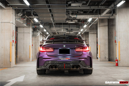 2021-UP BMW M3 G80 BKSSII Style Rear Bumper With Exhaust Tips