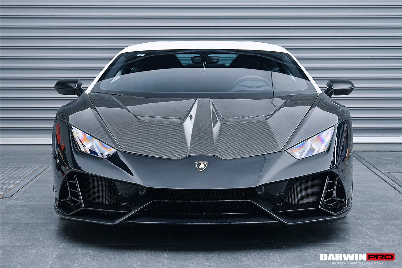2015-2022 Lamborghini Huracan LP610/LP580/EVO EVO-4WD Style Partial Carbon Front Bumper - DarwinPRO Aerodynamics