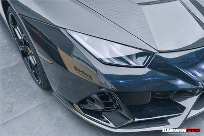 2015-2022 Lamborghini Huracan LP610/LP580/EVO EVO-4WD Style Partial Carbon Front Bumper - DarwinPRO Aerodynamics