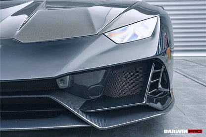 2015-2022 Lamborghini Huracan LP610/LP580/EVO EVO-4WD Style Partial Carbon Front Bumper - DarwinPRO Aerodynamics