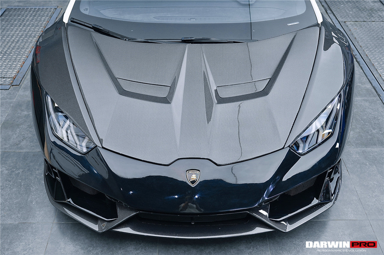 2015-2022 Lamborghini Huracan LP610/LP580/EVO EVO-4WD Style Partial Carbon Front Bumper - DarwinPRO Aerodynamics
